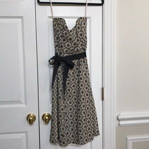 Strapless eyelet dress